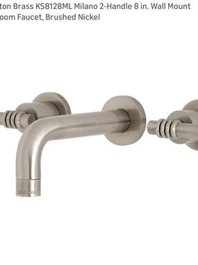 Kingston Brass Milano KS8128ML Wall Mount 8 inch handle Brushed Nickel New